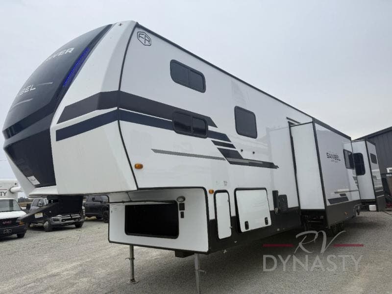 Contact us now about this 2025 Prime Time Sanibel 3952FBWB! 2025 Sanibel 3952FBWB by Prime Time from RV Dynasty in Bunker Hill, Indiana