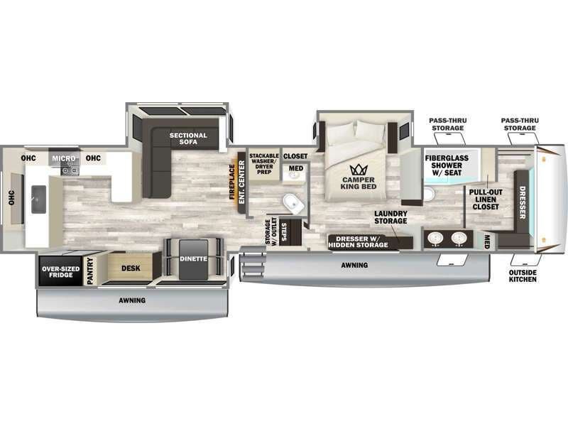 Call now about this 2026 Forest River Sabre 36EST! 2026 Forest River Sabre 36EST - New Fifth Wheel For Sale by RV Dynasty in Bunker Hill, Indiana