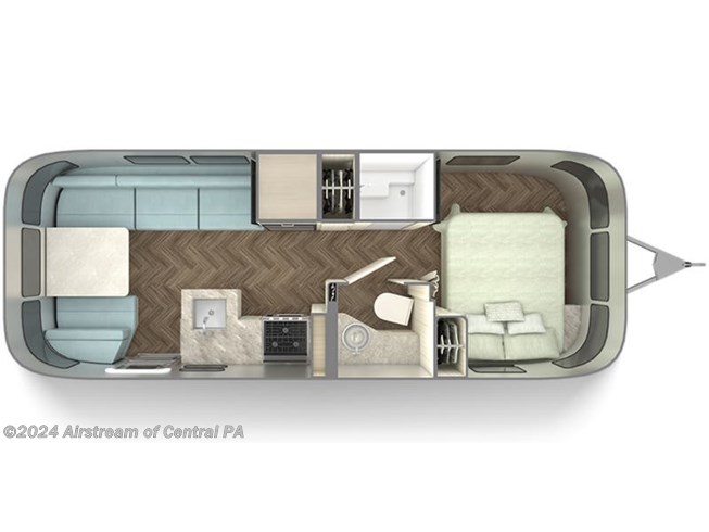 Stock Image for 2024 Airstream 25FB (options and colors may vary)