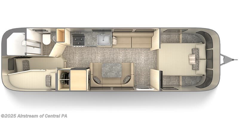 Call now about this 2026 Airstream Flying Cloud 30FBT! Floorplan of 2026 Airstream Flying Cloud 30FBT