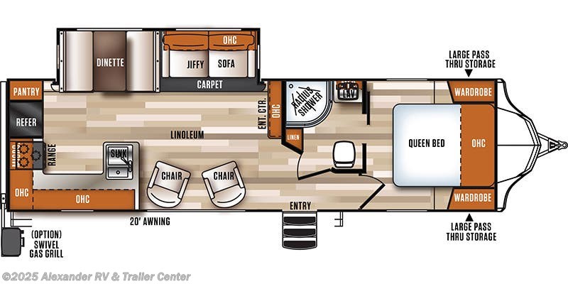 Floorplan of 2018 Forest River Vibe 268RKS