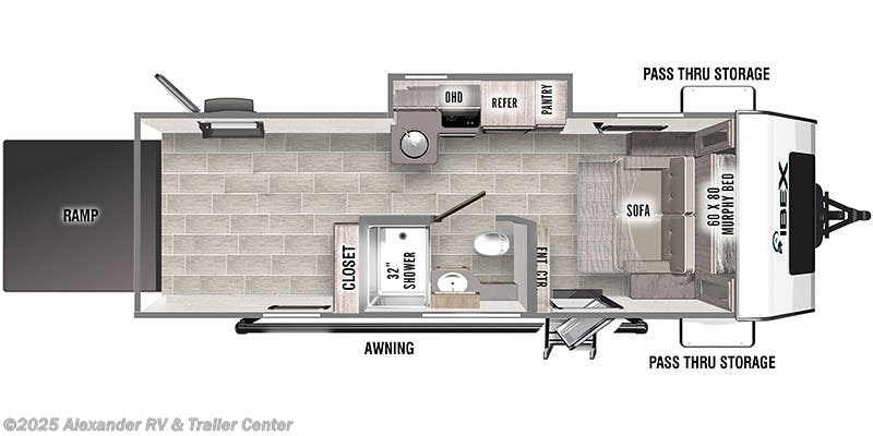 Floorplan of 2023 Forest River IBEX 24MTH