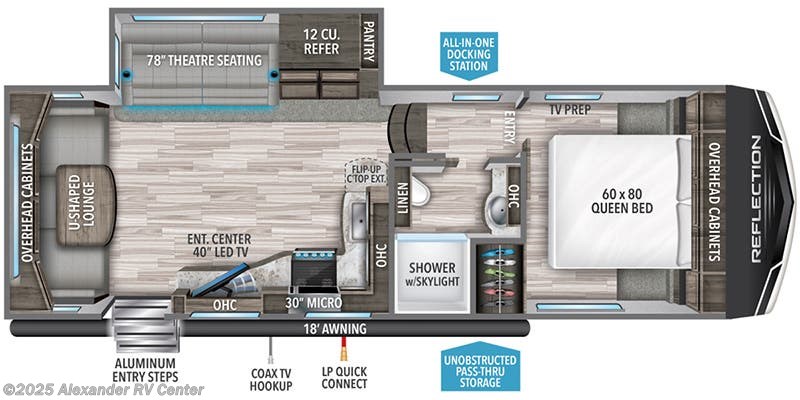 Floorplan of 2023 Grand Design Reflection 150 Series 260RD
