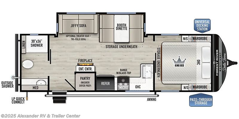 Floorplan of 2026 East to West Della Terra 261RB