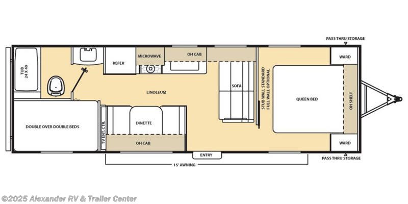 Floorplan of 2017 Coachmen Catalina 273BH