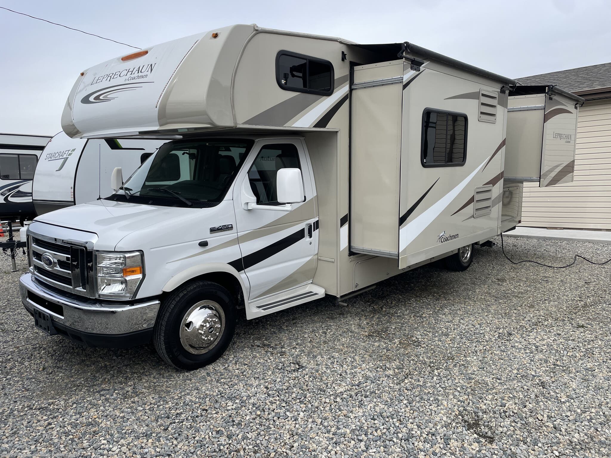 Call now about this 2016 Coachmen Leprechaun 260-DS! 2016 Coachmen Leprechaun 260-DS - Used Class C For Sale by Alexander RV & Trailer Center in Clayton, Delaware features Slide-out Awning, Side View Cameras, AM/FM/CD, Skylight, Hitch