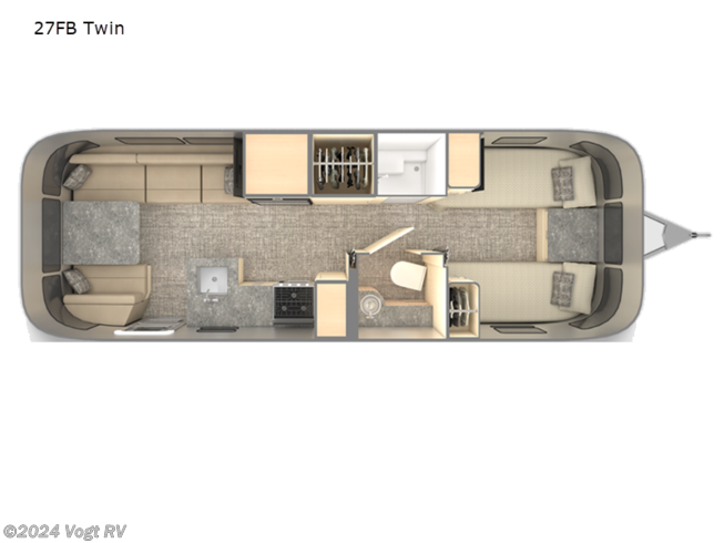 2024 Airstream Flying Cloud 27FB Twin - New Travel Trailer For Sale by Vogt RV in Fort Worth, Texas