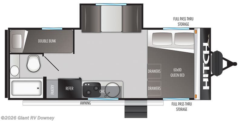 Call now about this 2022 Cruiser RV Hitch 18BHS! 2022 Cruiser RV Hitch 18BHS - Used Travel Trailer For Sale by Giant RV in Downey, California