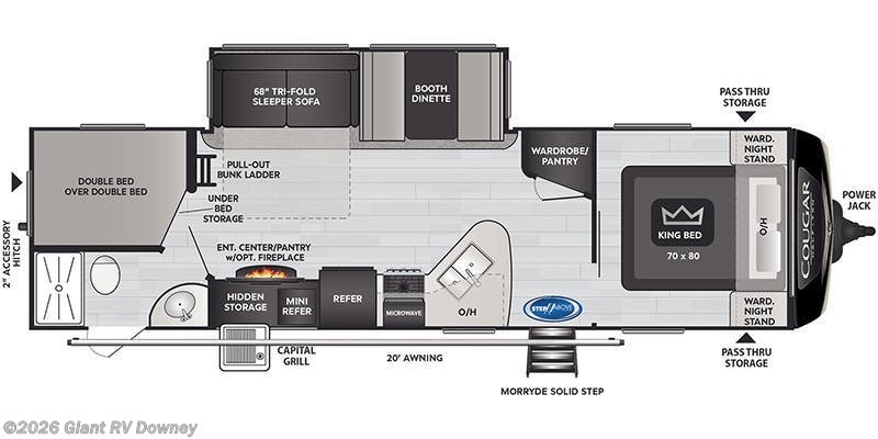 Call now about this 2021 Keystone Cougar Half-Ton West 29BHSWE! 2021 Keystone Cougar Half-Ton West 29BHSWE - Used Travel Trailer For Sale by Giant RV in Downey, California