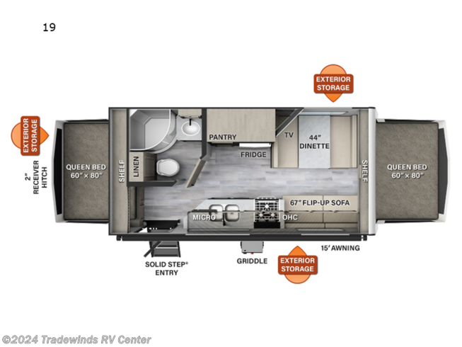 2023 Forest River Flagstaff Shamrock 19 - New Travel Trailer For Sale by Tradewinds RV Center in Clio, Michigan