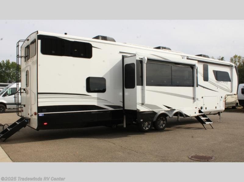 Contact us now about this 2025 Jayco North Point 390CKDS! 2025 North Point 390CKDS by Jayco from Tradewinds RV Center in Clio, Michigan