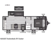 Call now about this 2026 Keystone Bullet Crossfire 245RKS! 2026 Keystone Bullet Crossfire 245RKS - New Travel Trailer For Sale by Tradewinds RV Center in Clio, Michigan features Slideout