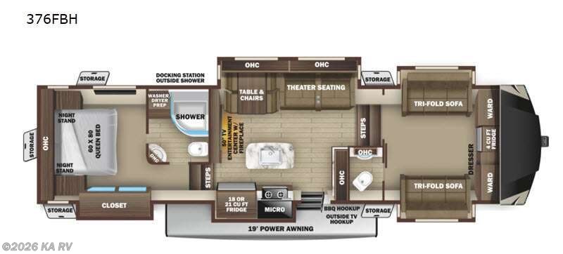 Call now about this 2021 Highland Ridge Mesa Ridge MF376FBH! 2021 Highland Ridge Mesa Ridge MF376FBH - Used Fifth Wheel For Sale by KA RV in Desert Hot Springs, California features Slideout