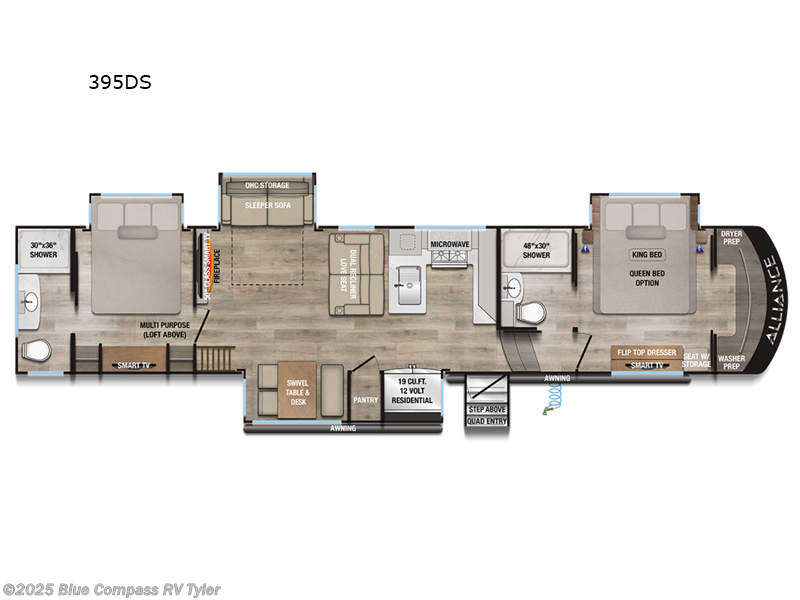 Call now about this 2025 Alliance RV Paradigm 395DS! 2025 Alliance RV Paradigm 395DS - New Fifth Wheel For Sale by Blue Compass RV Tyler in Tyler, Texas features Slideout