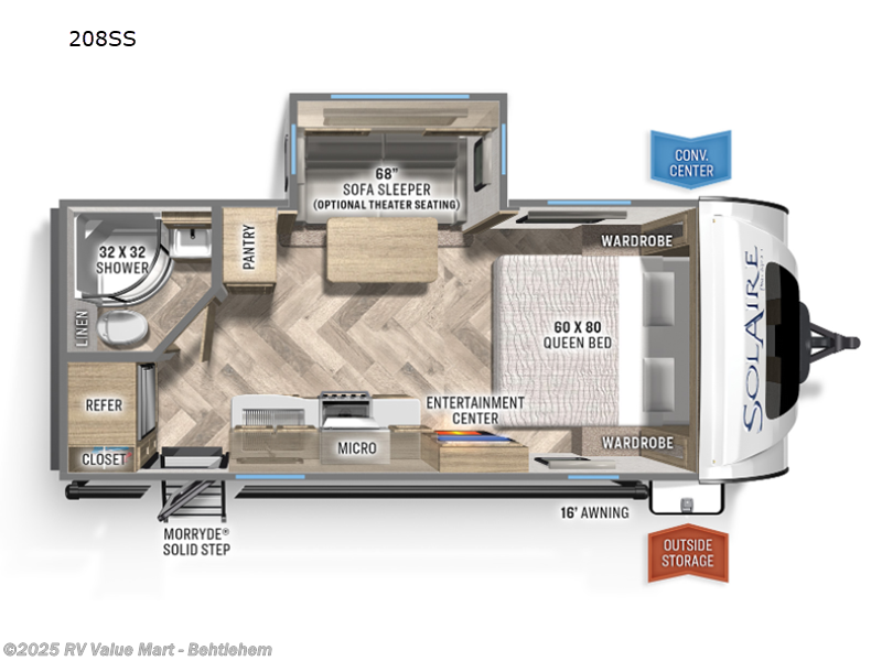 Call now about this 2022 Palomino Solaire 208SS! 2022 Palomino Solaire 208SS - Used Travel Trailer For Sale by RV Value Mart - Behtlehem in Bath, Pennsylvania features Slideout