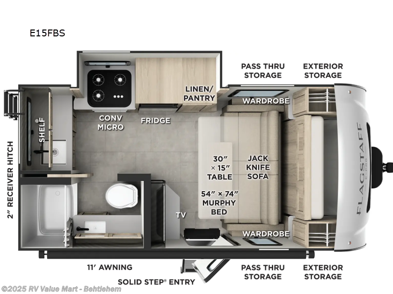 Call now about this 2026 Forest River Flagstaff E-Pro E15FBS! 2026 Forest River Flagstaff E-Pro E15FBS - New Travel Trailer For Sale by RV Value Mart - Behtlehem in Bath, Pennsylvania