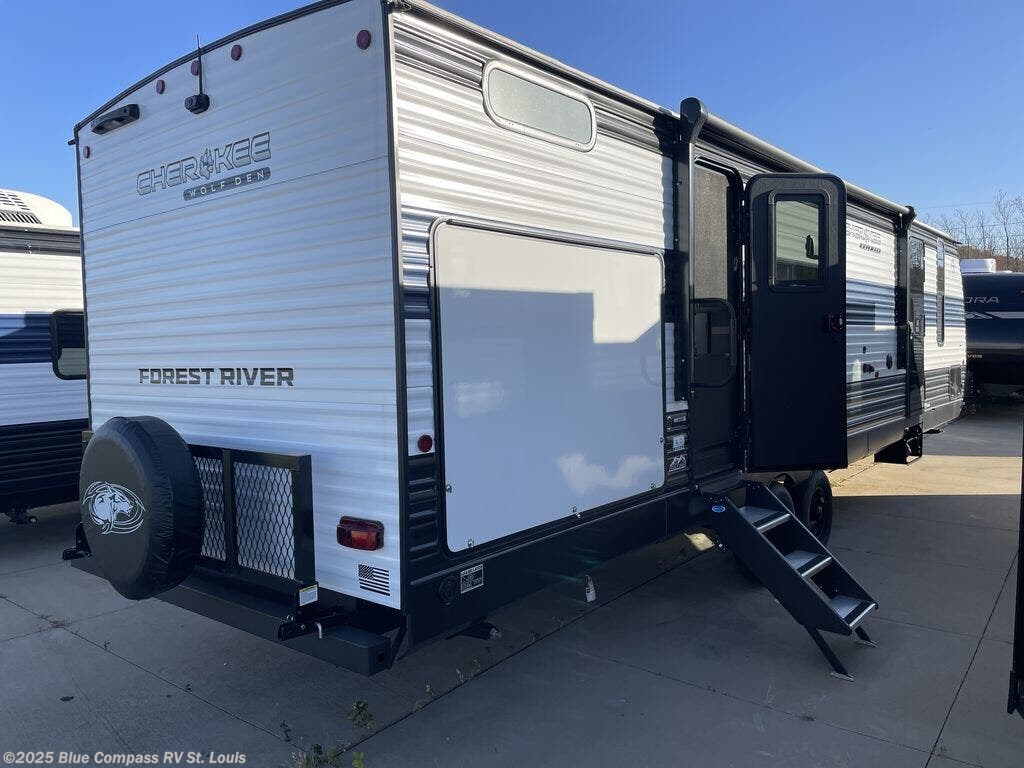 Contact us now about this 2025 Forest River Cherokee Wolf Den 294GEBG! 2025 Cherokee Wolf Den 294GEBG by Forest River from Blue Compass RV St. Louis in Eureka, Missouri