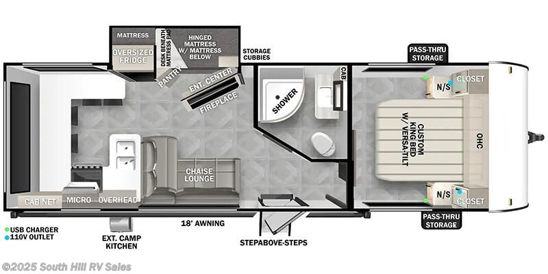 Floorplan of 2024 Forest River Salem Cruise Lite Northwest 24VIEW