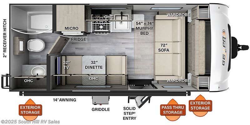 Stock Image for 2025 Forest River G19FD (options and colors may vary)