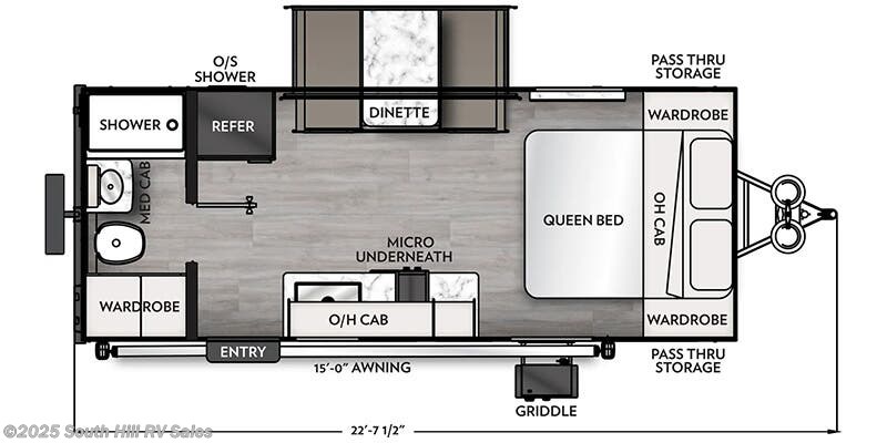 Floorplan of 2025 Coachmen Apex Nano 190RBS