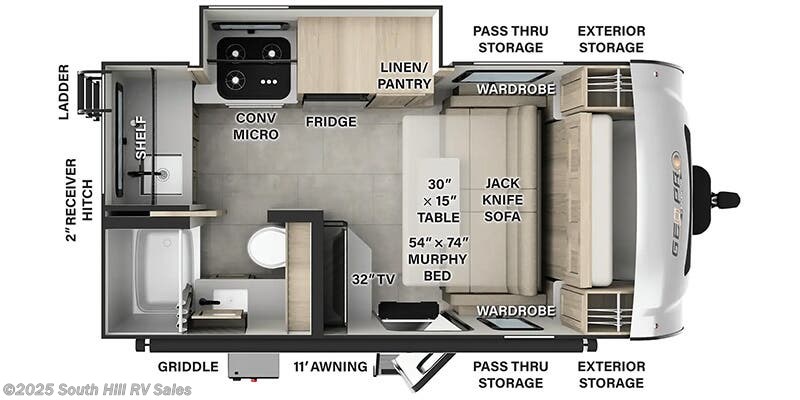 Stock Image for 2025 Forest River G15FBS (options and colors may vary)