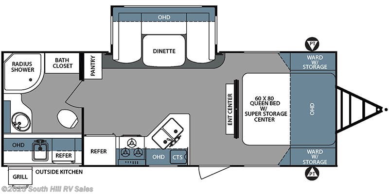 Stock Image for 2018 Forest River 243RBS (options and colors may vary)