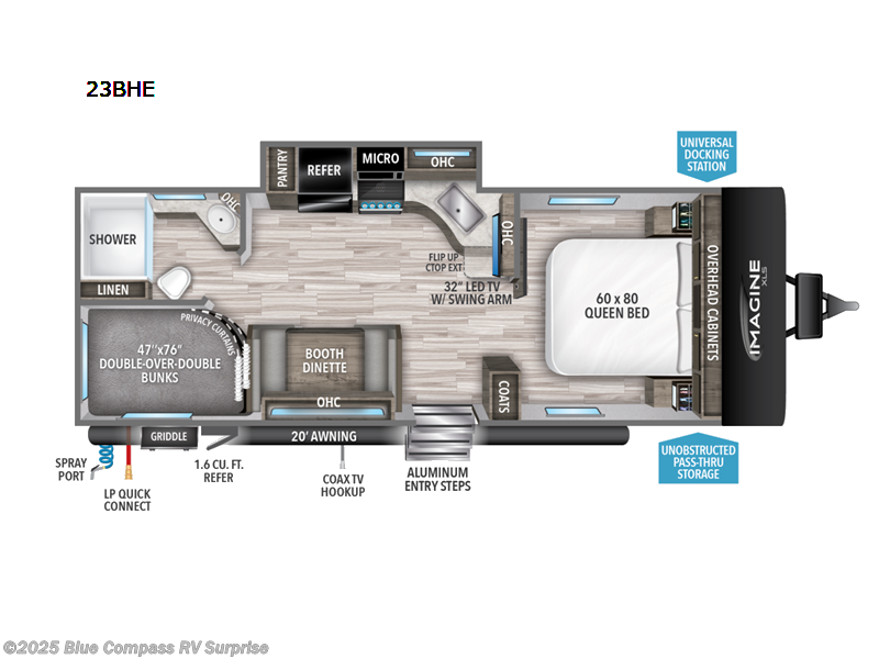 Call now about this 2022 Grand Design Imagine XLS 23BHE! 2022 Grand Design Imagine XLS 23BHE - Used Travel Trailer For Sale by Blue Compass RV Surprise in Surprise, Arizona features Slideout