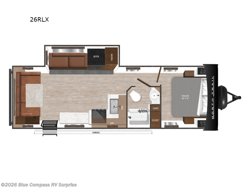 Call now about this 2024 Heartland North Trail 26RLX! 2024 Heartland North Trail 26RLX - Used Travel Trailer For Sale by Blue Compass RV Surprise in Surprise, Arizona features Slideout