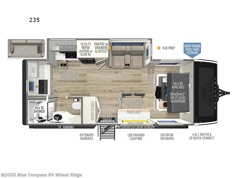 Call now about this 2026 Brinkley RV Model I 235! 2026 Brinkley RV Model I 235 - New Travel Trailer For Sale by Blue Compass RV Wheat Ridge in Wheat Ridge, Colorado features Slideout