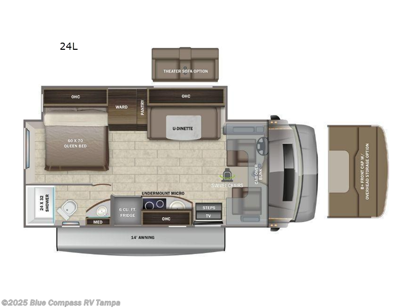 Call now about this 2022 Entegra Coach Qwest 24L! 2022 Entegra Coach Qwest 24L - Used Class C For Sale by Blue Compass RV Tampa in Dover, Florida features Slideout