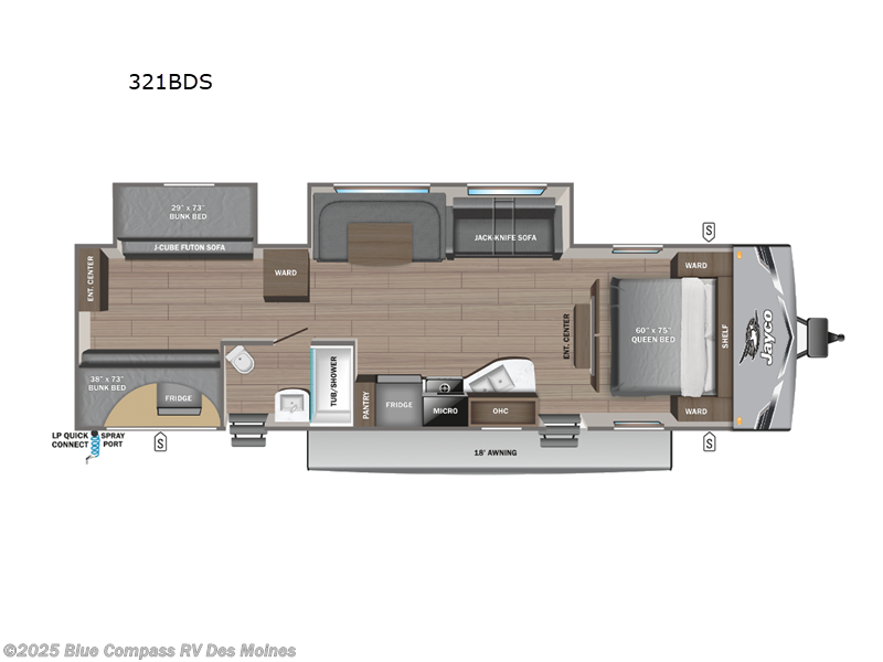 Call now about this 2025 Jayco Jay Flight SLX 321BDS! 2025 Jayco Jay Flight SLX 321BDS - New Travel Trailer For Sale by Blue Compass RV Des Moines in Altoona, Iowa features Slideout