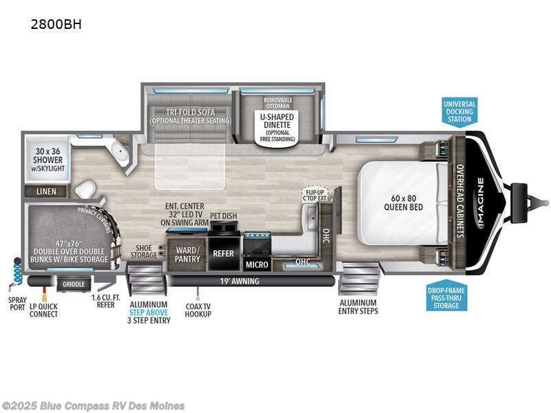 Call now about this 2023 Grand Design Imagine 2800BH! 2023 Grand Design Imagine 2800BH - Used Travel Trailer For Sale by Blue Compass RV Des Moines in Altoona, Iowa features Slideout