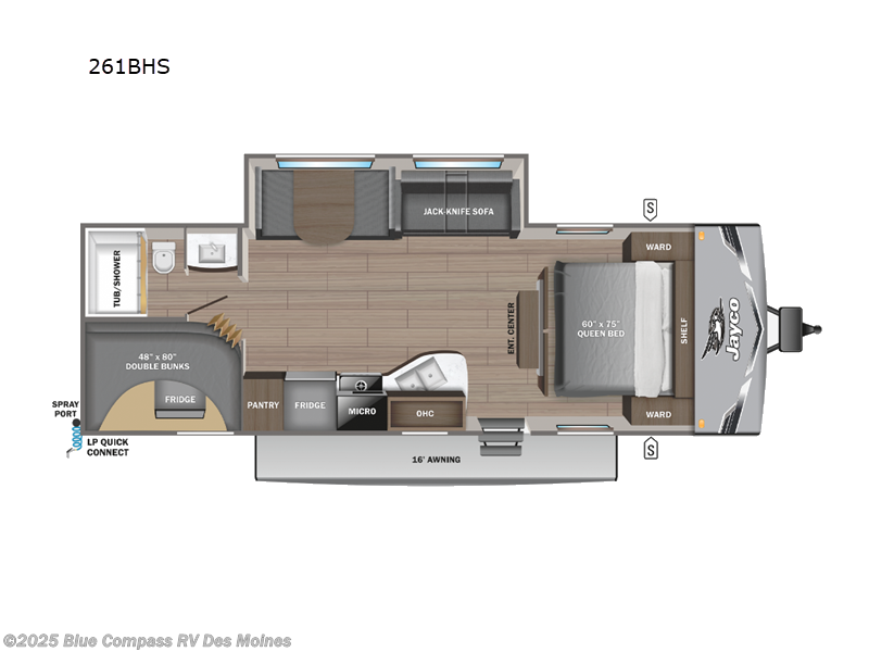 Call now about this 2025 Jayco Jay Flight SLX 261BHS! 2025 Jayco Jay Flight SLX 261BHS - New Travel Trailer For Sale by Blue Compass RV Des Moines in Altoona, Iowa features Slideout