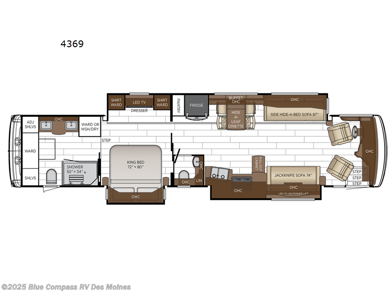 Call now about this 2025 Newmar Dutch Star 4369! 2025 Newmar Dutch Star 4369 - New Class A For Sale by Blue Compass RV Des Moines in Altoona, Iowa features Slideout