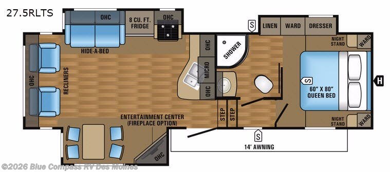 Call now about this 2017 Jayco Eagle HT 27.5RLTS! 2017 Jayco Eagle HT 27.5RLTS - Used Fifth Wheel For Sale by Blue Compass RV Des Moines in Altoona, Iowa features Slideout