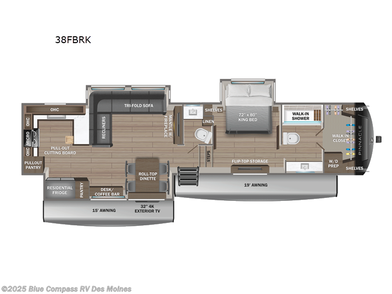 Call now about this 2026 Jayco Pinnacle 38FBRK! 2026 Jayco Pinnacle 38FBRK - New Fifth Wheel For Sale by Blue Compass RV Des Moines in Altoona, Iowa features Slideout