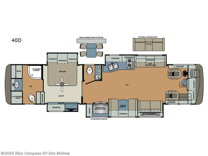 Call now about this 2019 Forest River Berkshire XL 40D! 2019 Forest River Berkshire XL 40D - Used Class A For Sale by Blue Compass RV Des Moines in Altoona, Iowa features Slideout