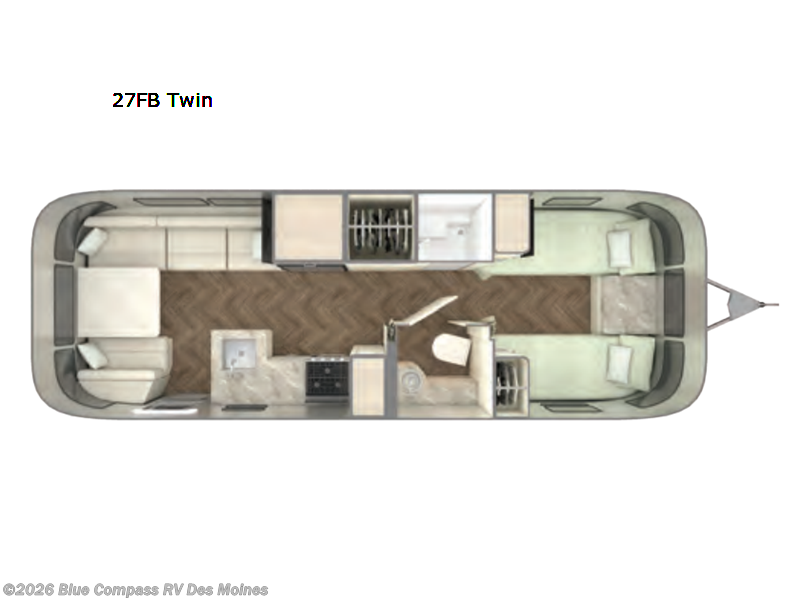 Call now about this 2025 Airstream International 27FB Twin! 2025 Airstream International 27FB Twin - New Travel Trailer For Sale by Blue Compass RV Des Moines in Altoona, Iowa