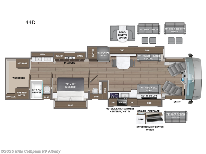 Call now about this 2025 Entegra Coach Anthem 44D! 2025 Entegra Coach Anthem 44D - New Class A For Sale by Blue Compass RV Albany in Latham, New York features Slideout