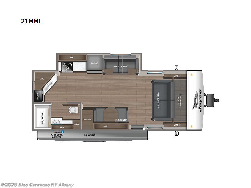 Call now about this 2023 Jayco Jay Feather 21MML! 2023 Jayco Jay Feather 21MML - Used Travel Trailer For Sale by Blue Compass RV Albany in Latham, New York features Slideout