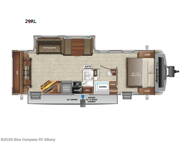Call now about this 2023 Jayco White Hawk 29RL! 2023 Jayco White Hawk 29RL - Used Travel Trailer For Sale by Blue Compass RV Albany in Latham, New York features Slideout
