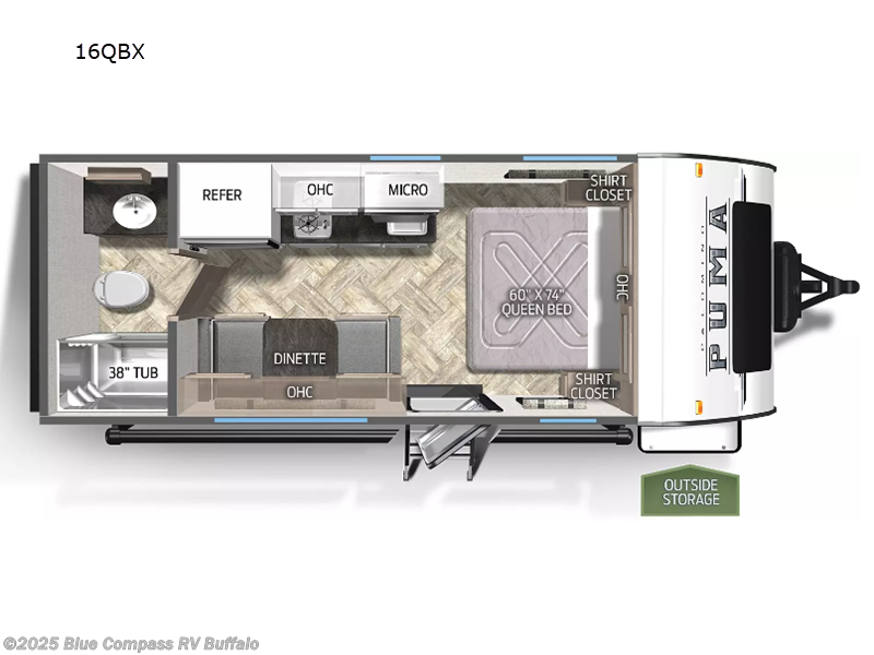 Call now about this 2023 Palomino Puma Ultra Lite 16QBX! 2023 Palomino Puma Ultra Lite 16QBX - Used Travel Trailer For Sale by Blue Compass RV Buffalo in West Seneca, New York