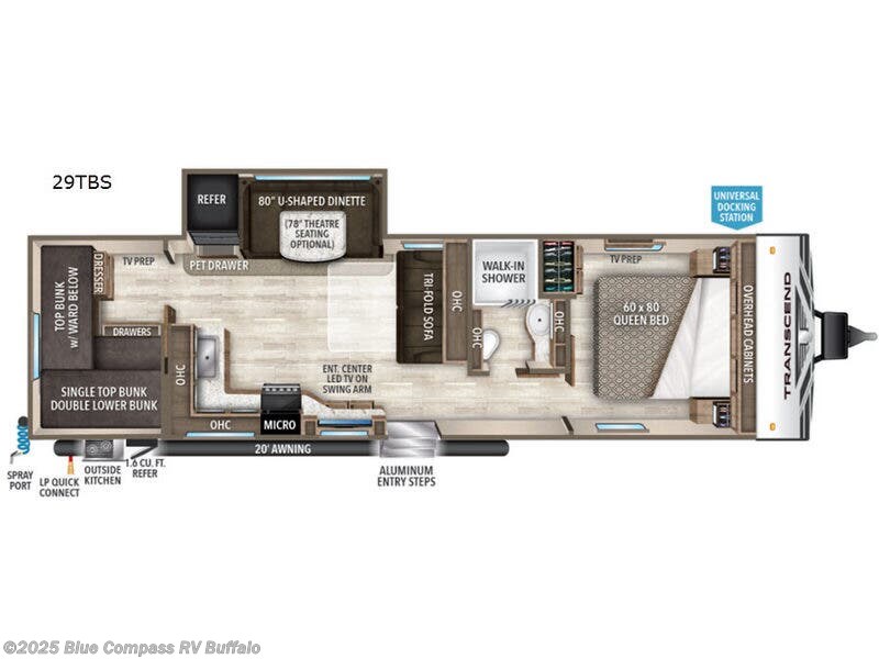 Call now about this 2019 Grand Design Transcend 29TBS! 2019 Grand Design Transcend 29TBS - Used Travel Trailer For Sale by Blue Compass RV Buffalo in West Seneca, New York features Slideout