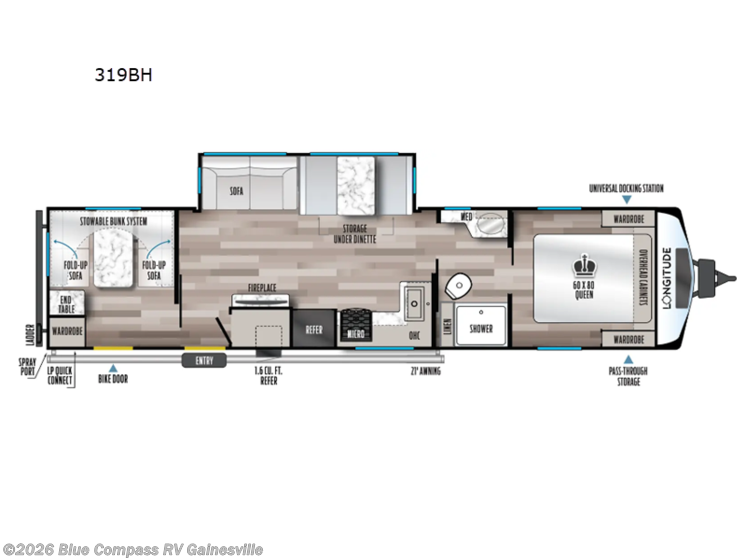 Email now about this 2026 East to West Longitude 319BH! New 2026 East to West Longitude 319BH available in Alachua, Florida