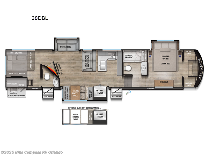 Call now about this 2025 Alliance RV Avenue 38DBL! 2025 Alliance RV Avenue 38DBL - New Fifth Wheel For Sale by Blue Compass RV Orlando in Casselberry, Florida features Slideout