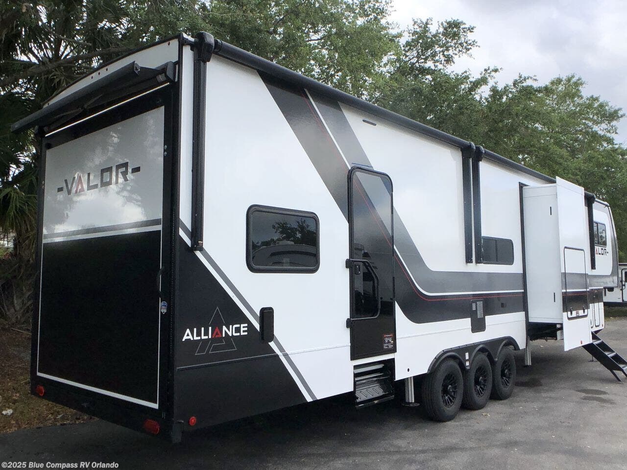 Call now about this 2025 Alliance RV Valor 40V13! 2025 Alliance RV Valor 40V13 - New Toy Hauler For Sale by Blue Compass RV Orlando in Casselberry, Florida
