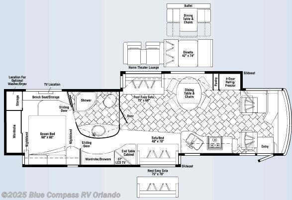 Call now about this 2008 Winnebago Vectra 40TD! 2008 Winnebago Vectra 40TD - Used Class A For Sale by Blue Compass RV Orlando in Casselberry, Florida features Slideout