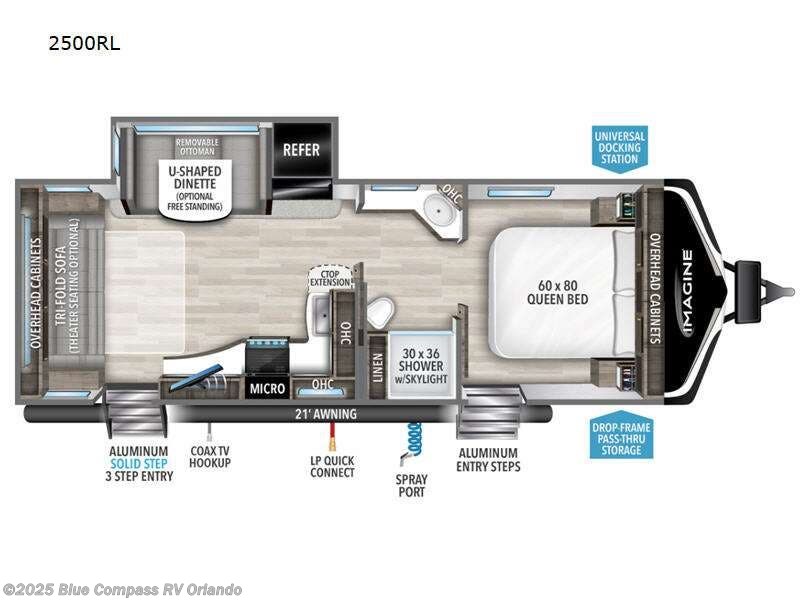 Call now about this 2023 Grand Design Imagine 2500RL! 2023 Grand Design Imagine 2500RL - Used Travel Trailer For Sale by Blue Compass RV Orlando in Casselberry, Florida features Slideout