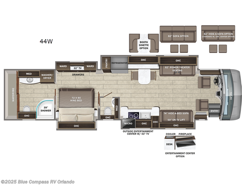 Call now about this 2023 Entegra Coach Aspire 44W! 2023 Entegra Coach Aspire 44W - Used Class A For Sale by Blue Compass RV Orlando in Casselberry, Florida features Slideout