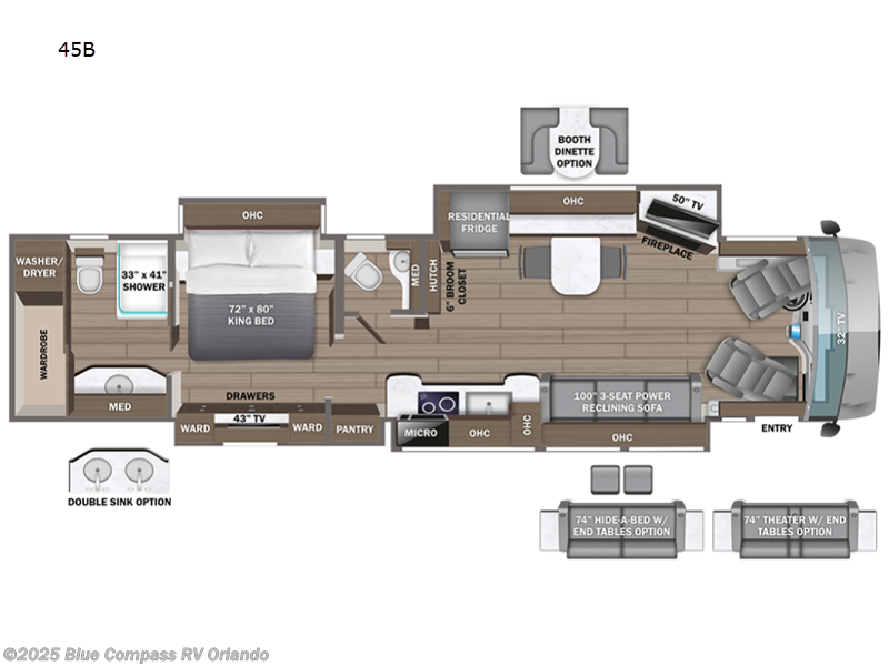 Call now about this 2026 Entegra Coach Cornerstone 45B! 2026 Entegra Coach Cornerstone 45B - New Class A For Sale by Blue Compass RV Orlando in Casselberry, Florida features Slideout